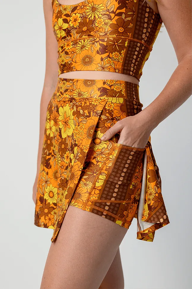 Court Skort in Flower Power
