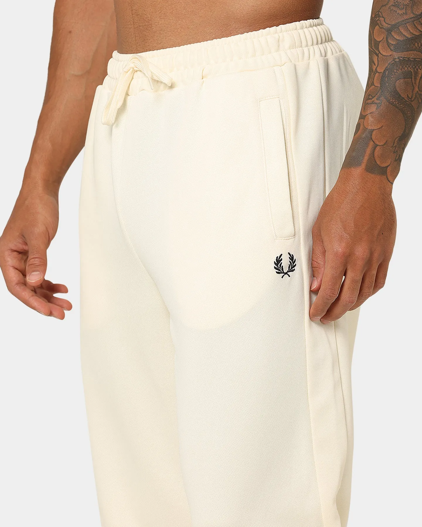Fred Perry Panelled Track Pants Ecru
