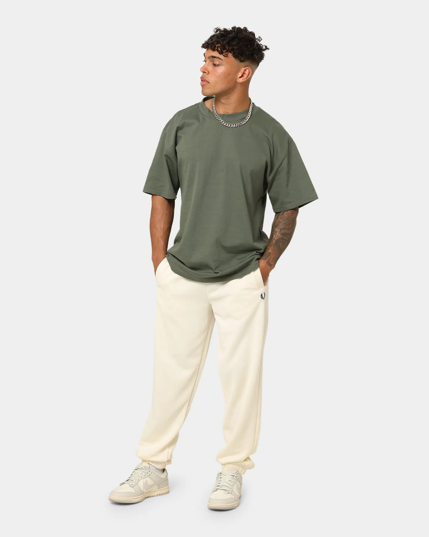 Fred Perry Panelled Track Pants Ecru