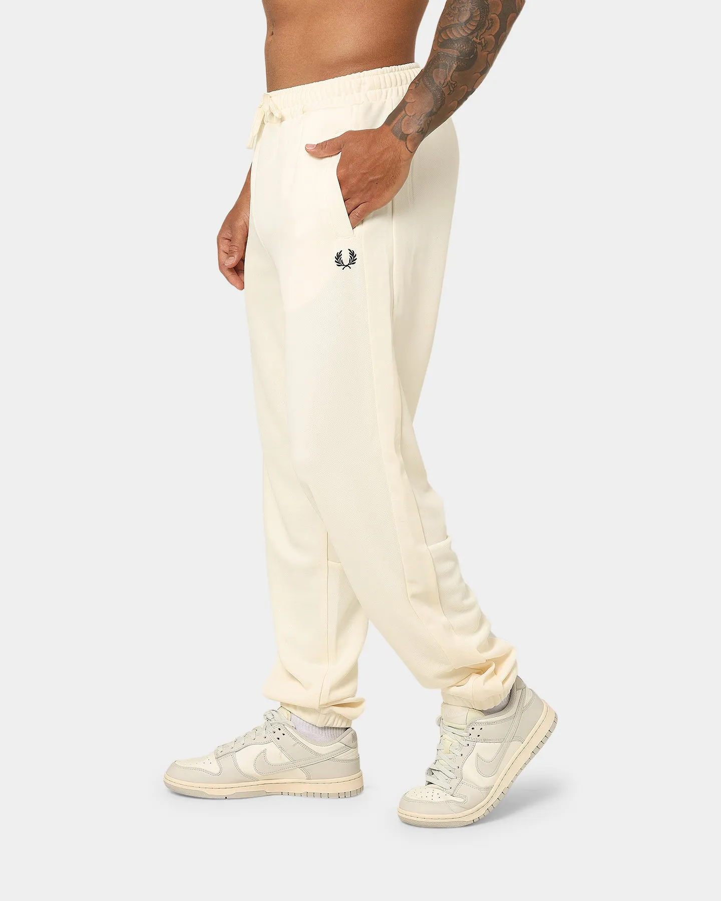 Fred Perry Panelled Track Pants Ecru