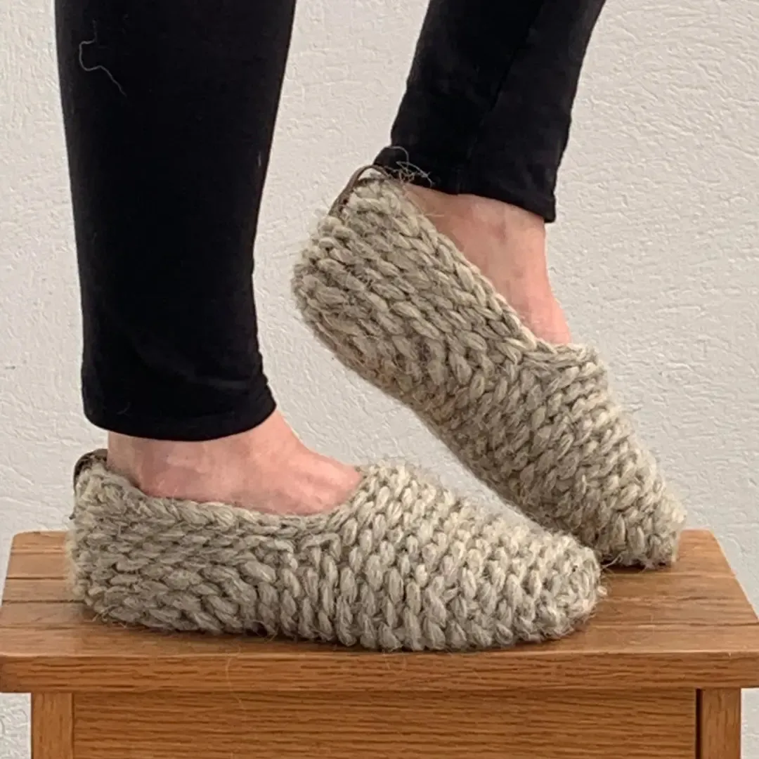 knitted slippers wool indoor
