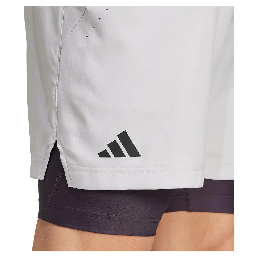 Mens Short and Tight Tennis Set Grey