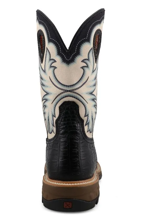 Men's Twisted X 11" Work Boot Black/Bone