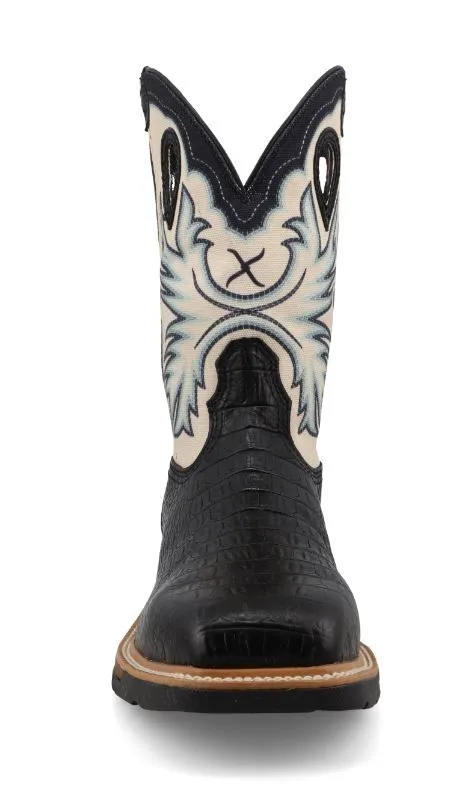 Men's Twisted X 11" Work Boot Black/Bone