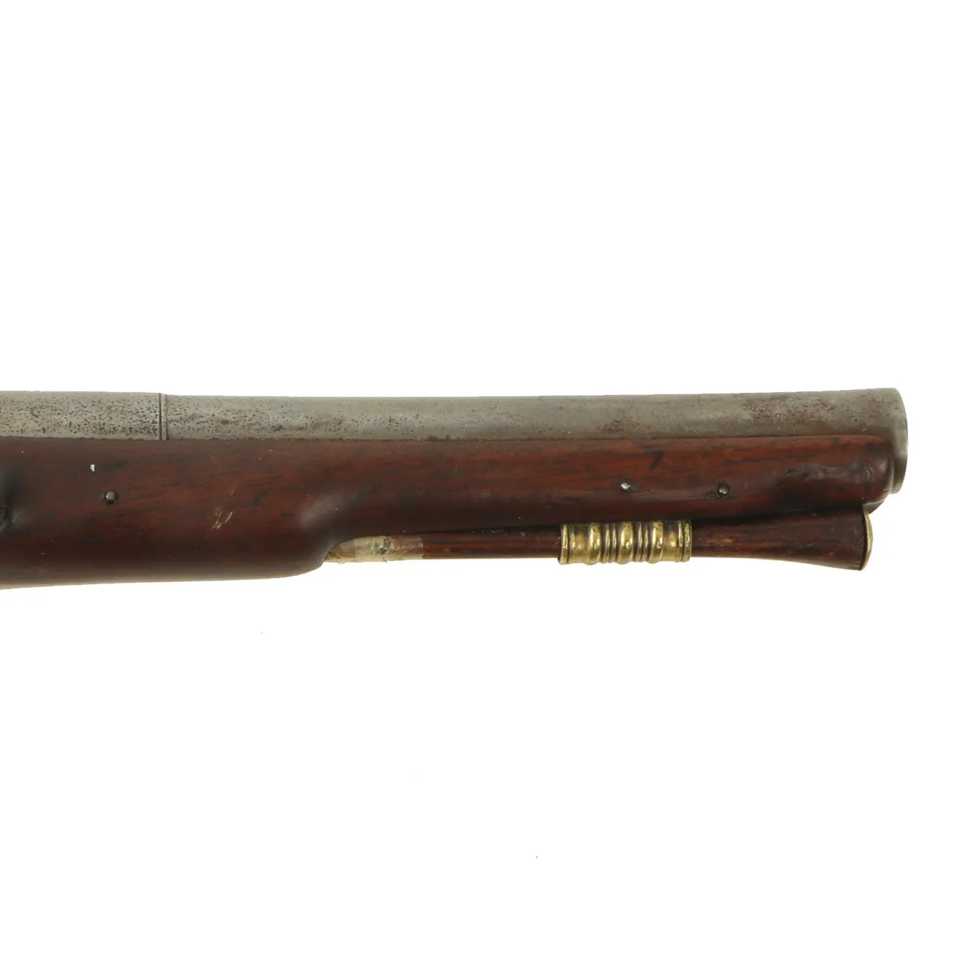 Original 18th Century English Flintlock Pistol by James Barbar with "Wormed" Ramrod - circa 1750