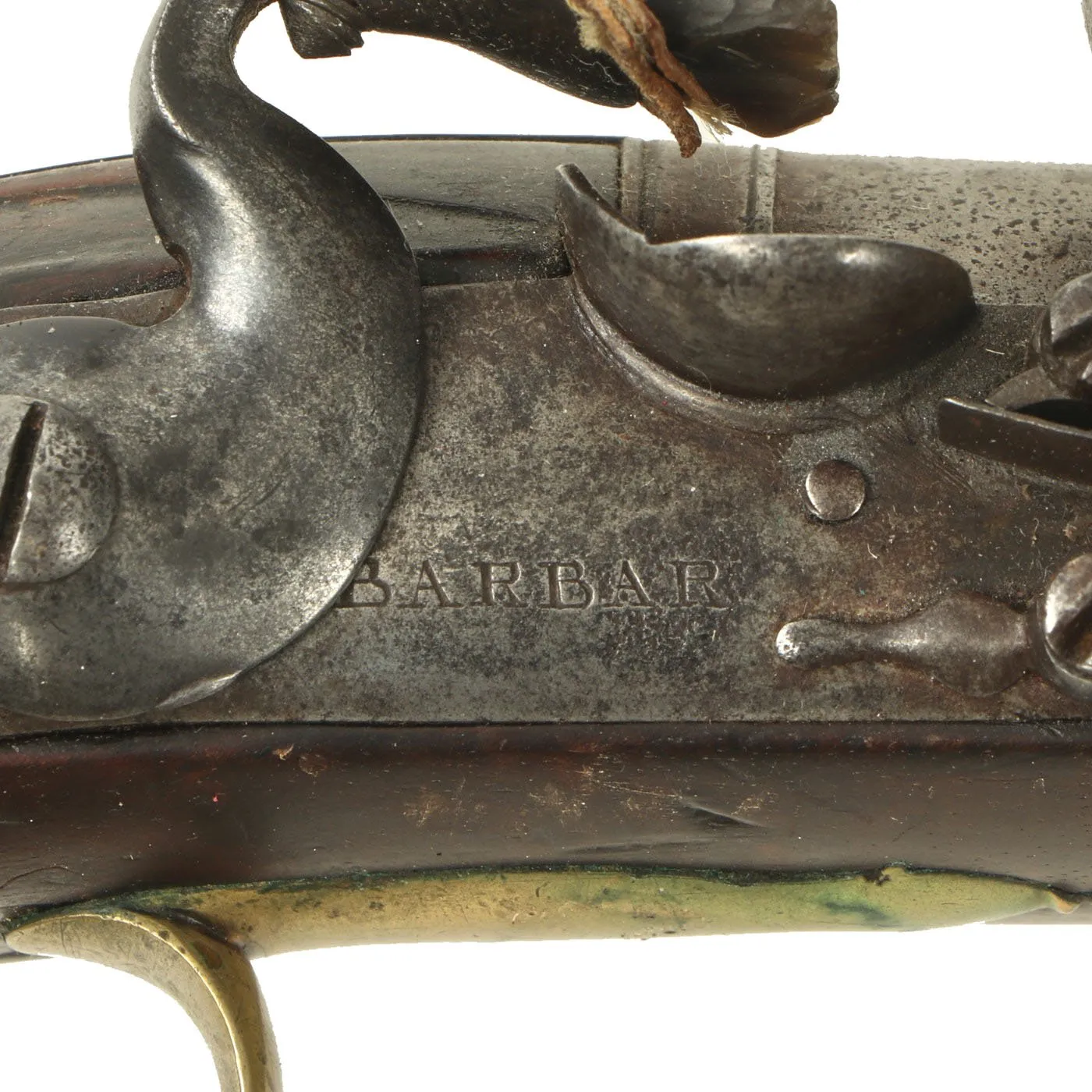 Original 18th Century English Flintlock Pistol by James Barbar with "Wormed" Ramrod - circa 1750