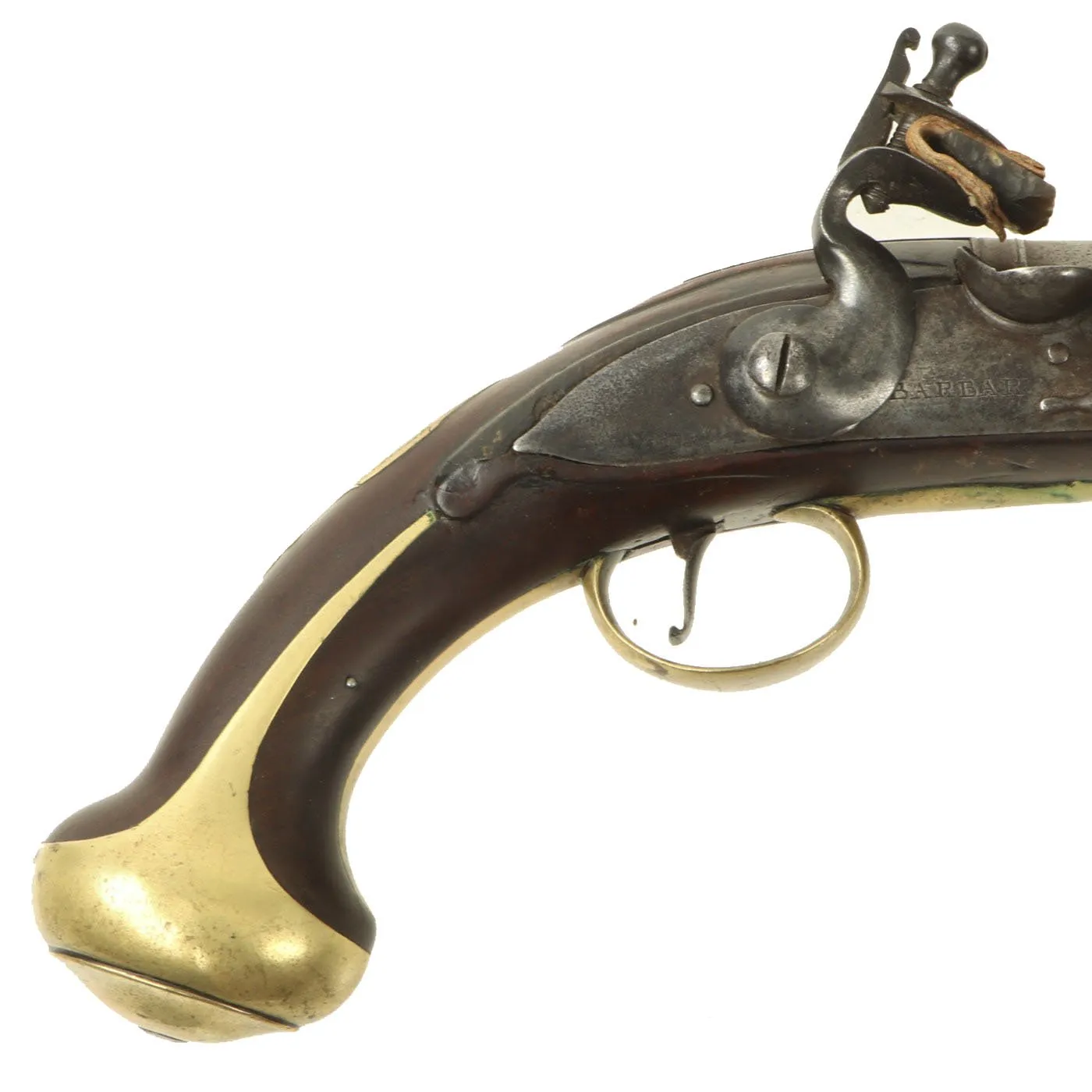 Original 18th Century English Flintlock Pistol by James Barbar with "Wormed" Ramrod - circa 1750
