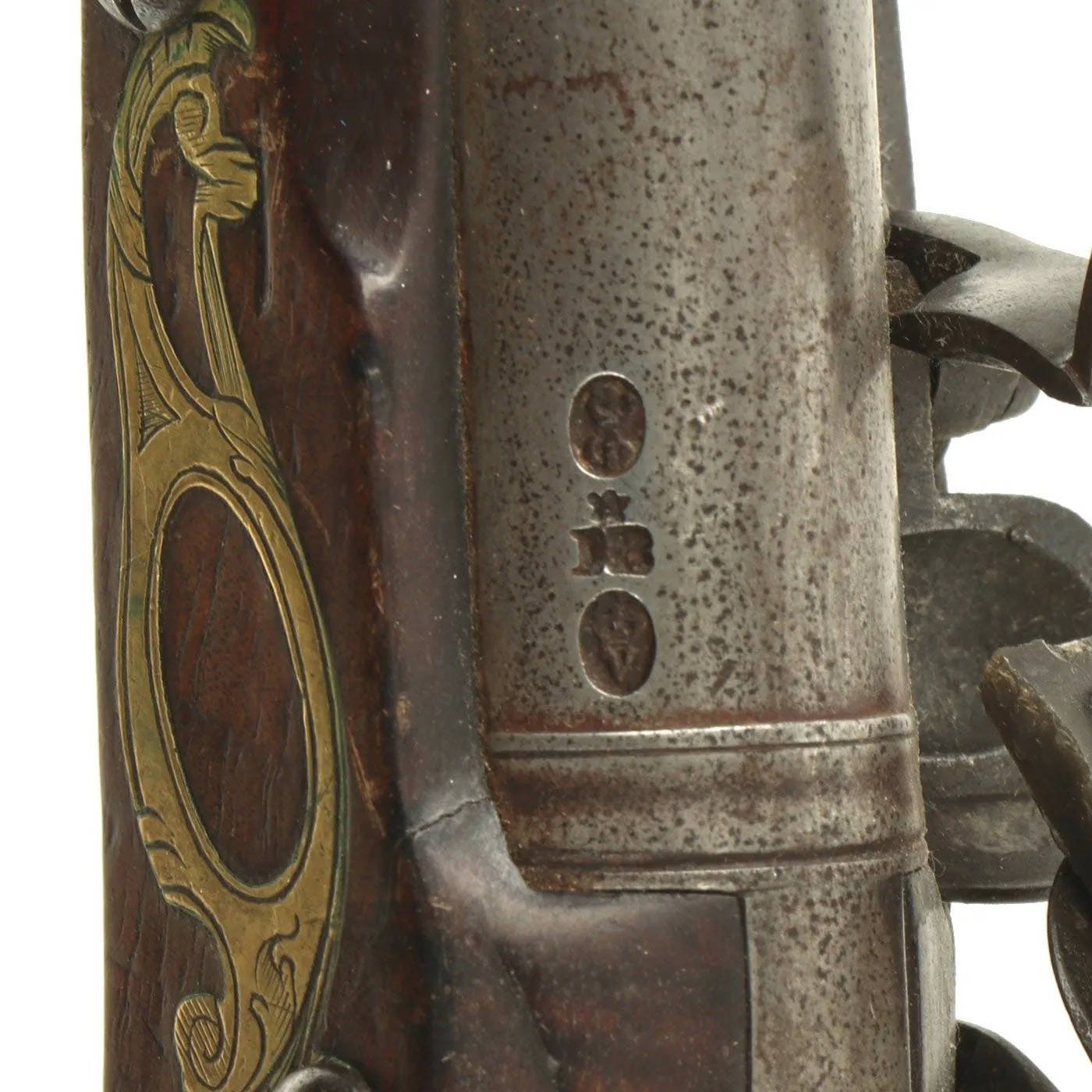 Original 18th Century English Flintlock Pistol by James Barbar with "Wormed" Ramrod - circa 1750