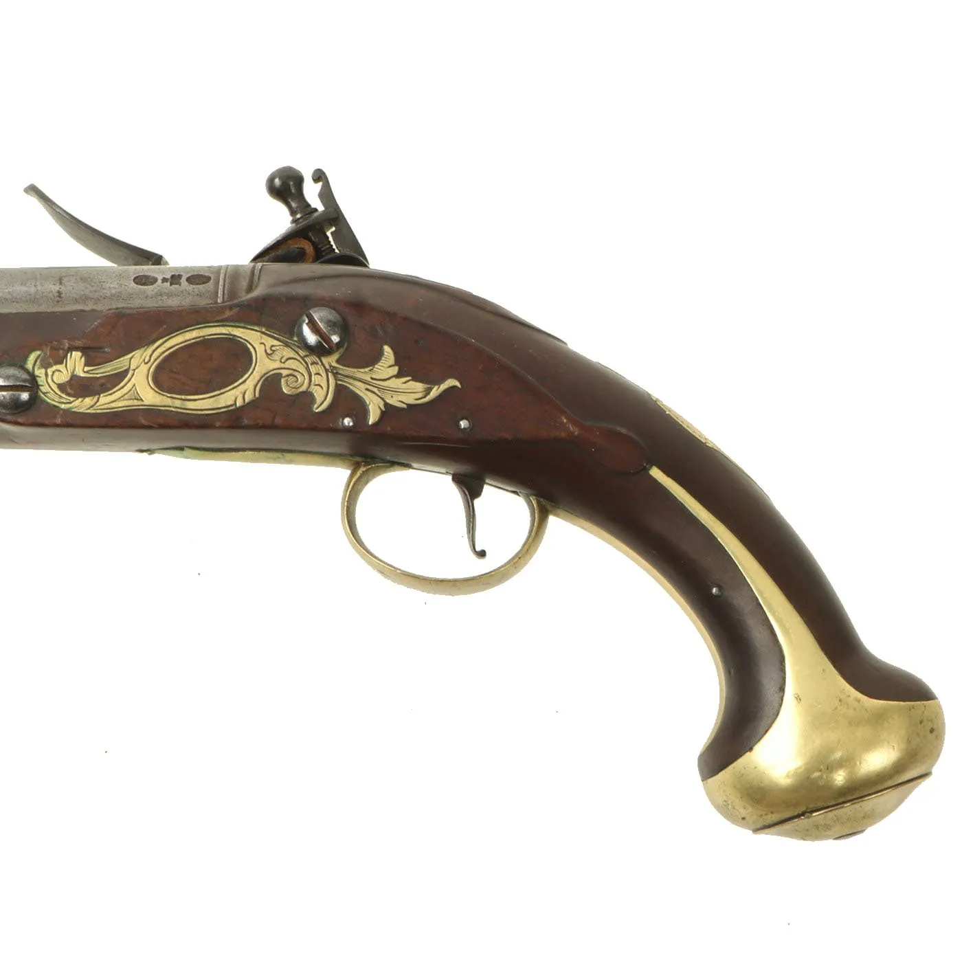 Original 18th Century English Flintlock Pistol by James Barbar with "Wormed" Ramrod - circa 1750