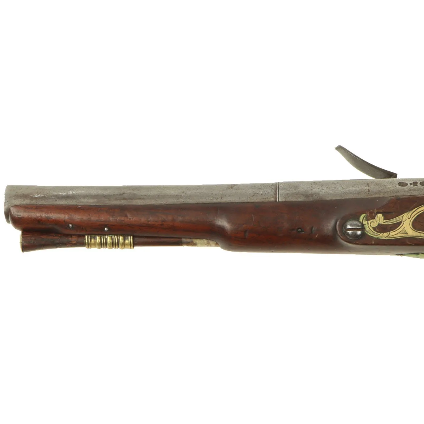 Original 18th Century English Flintlock Pistol by James Barbar with "Wormed" Ramrod - circa 1750