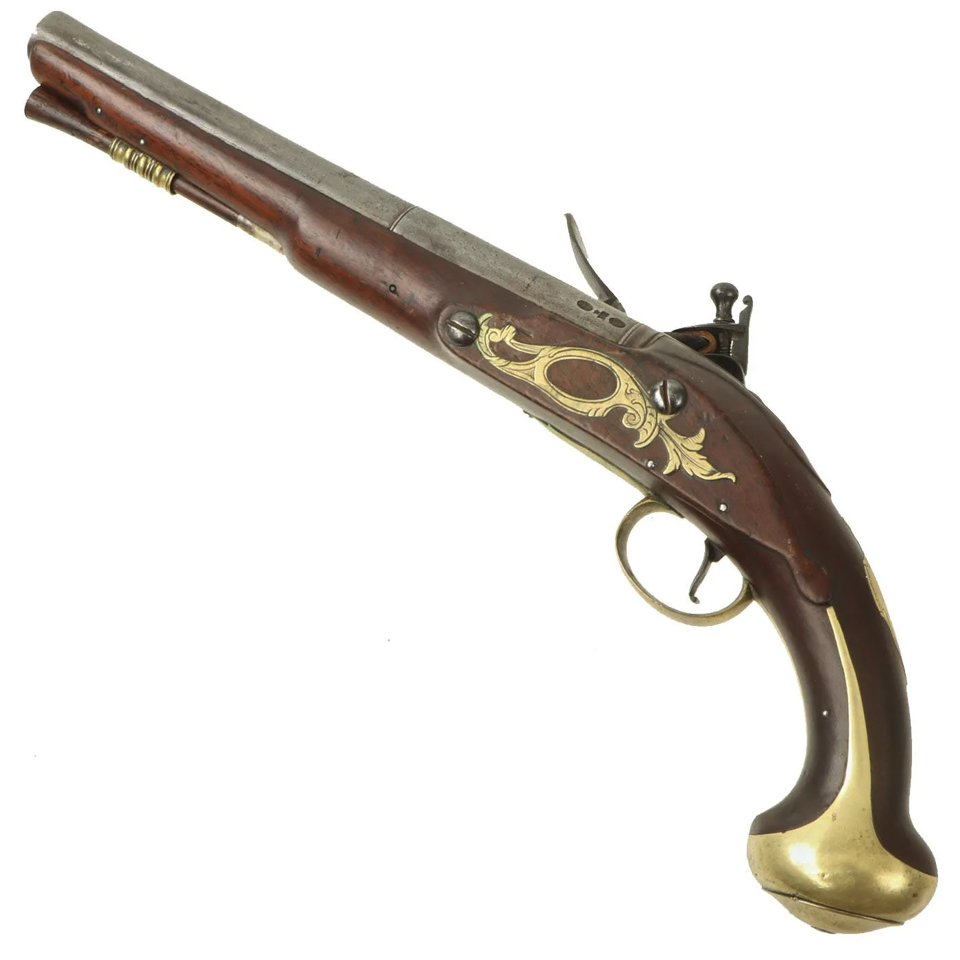 Original 18th Century English Flintlock Pistol by James Barbar with "Wormed" Ramrod - circa 1750