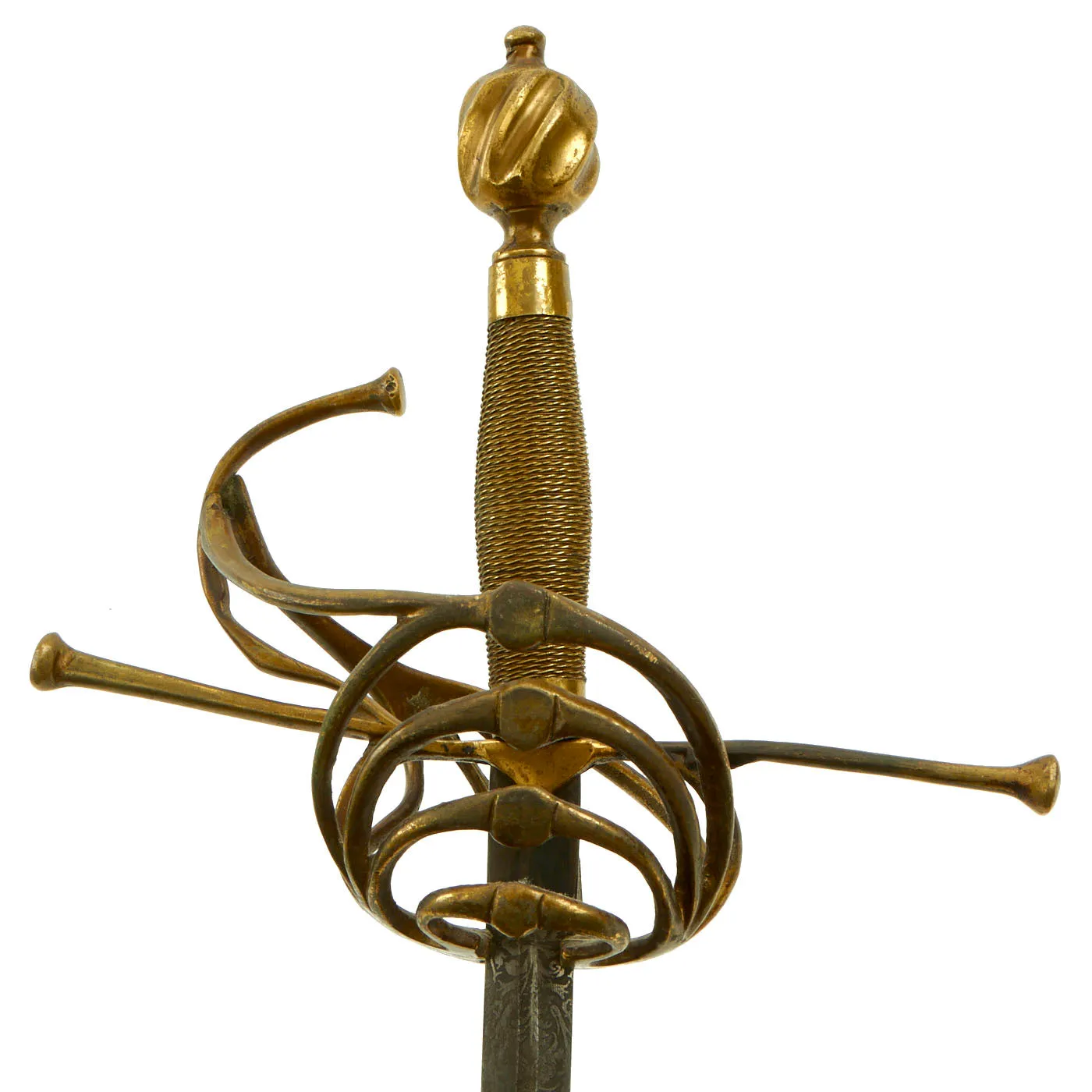 Original 19th Century Victorian High Quality Replica Of A 17th Century Swept Hilt Rapier