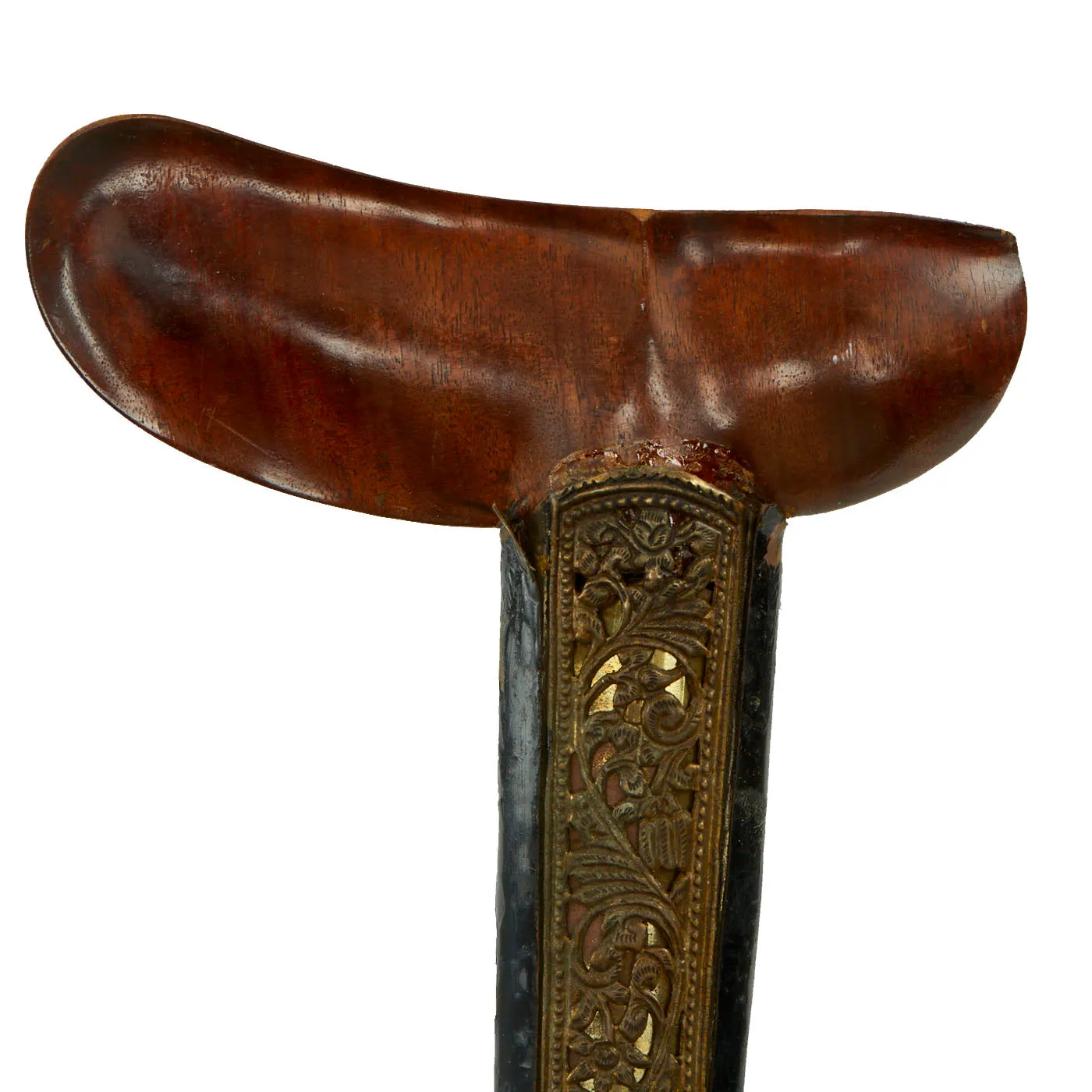 Original Dutch East Indies Kris Dagger with Carved Handle in Scabbard from the Island of Sumatra - circa 1850