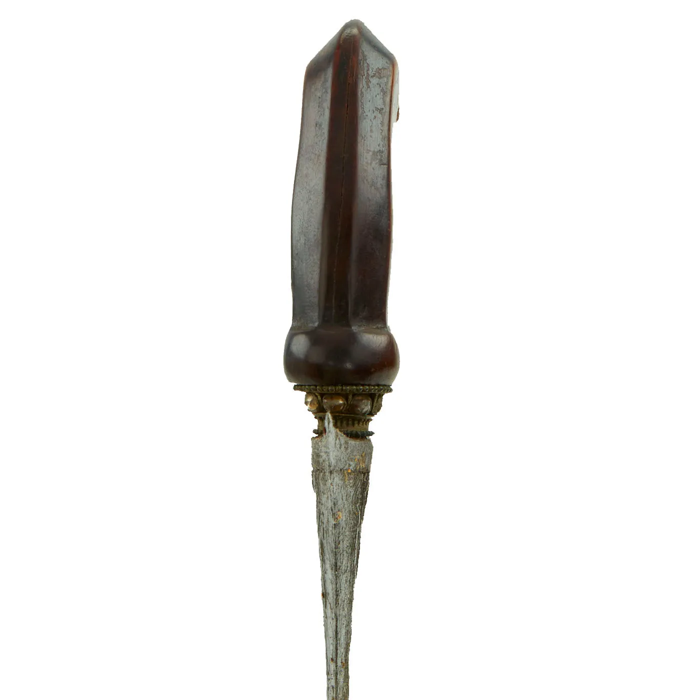 Original Dutch East Indies Kris Dagger with Carved Handle in Scabbard from the Island of Sumatra - circa 1850