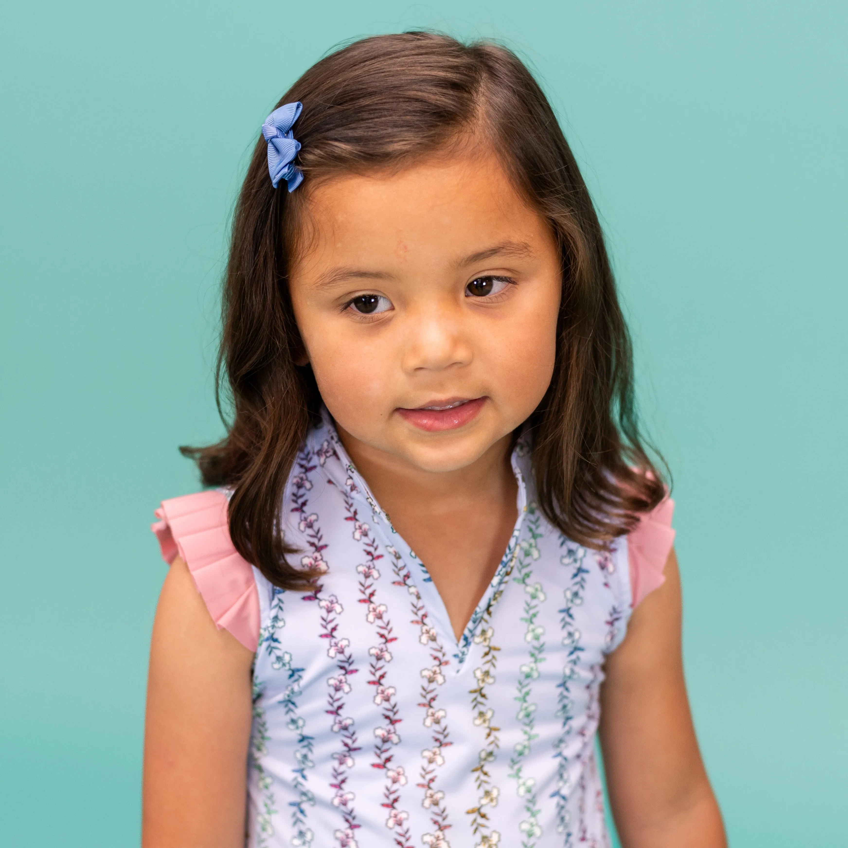 Serena Girl Top - Bloom Print