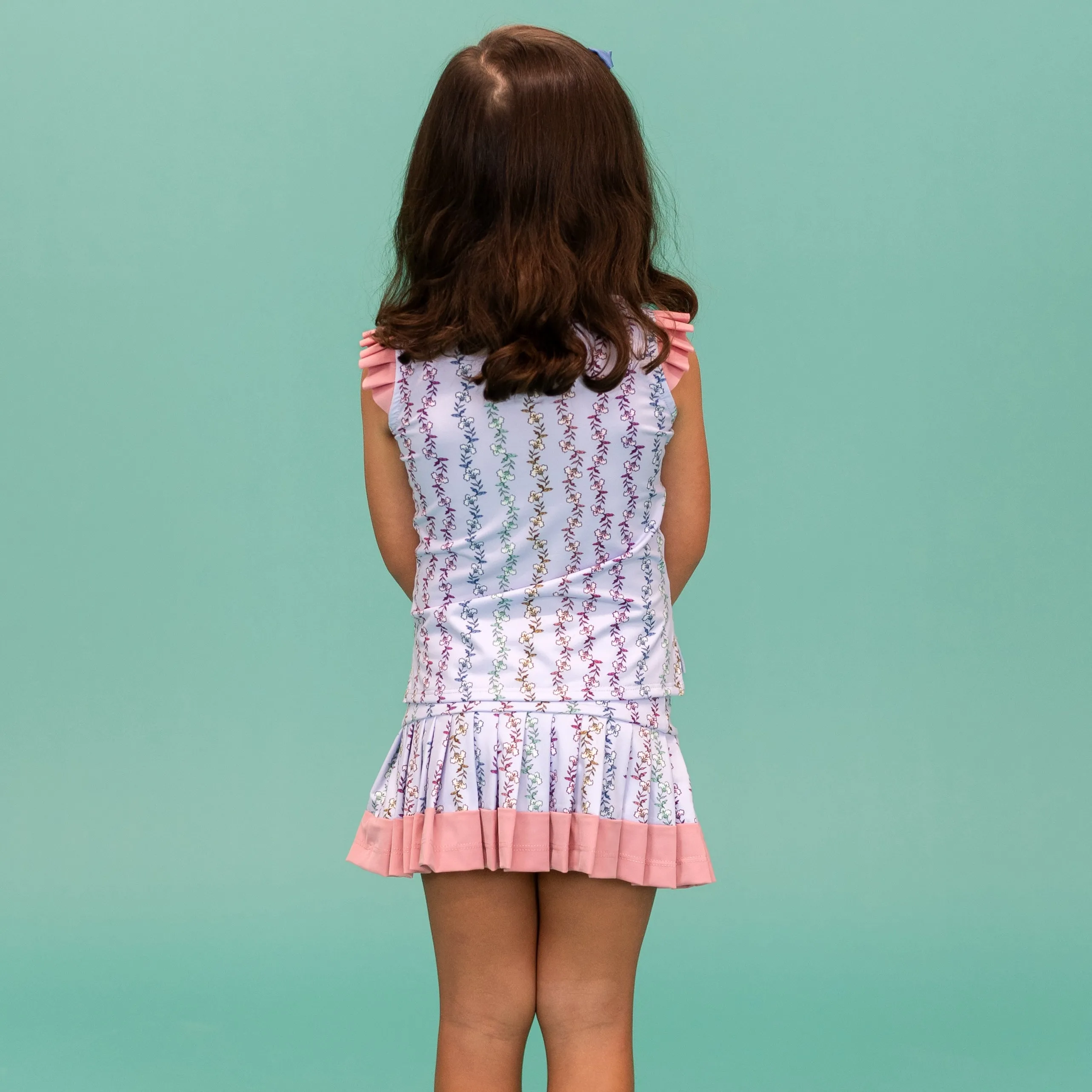 Serena Girl Top - Bloom Print