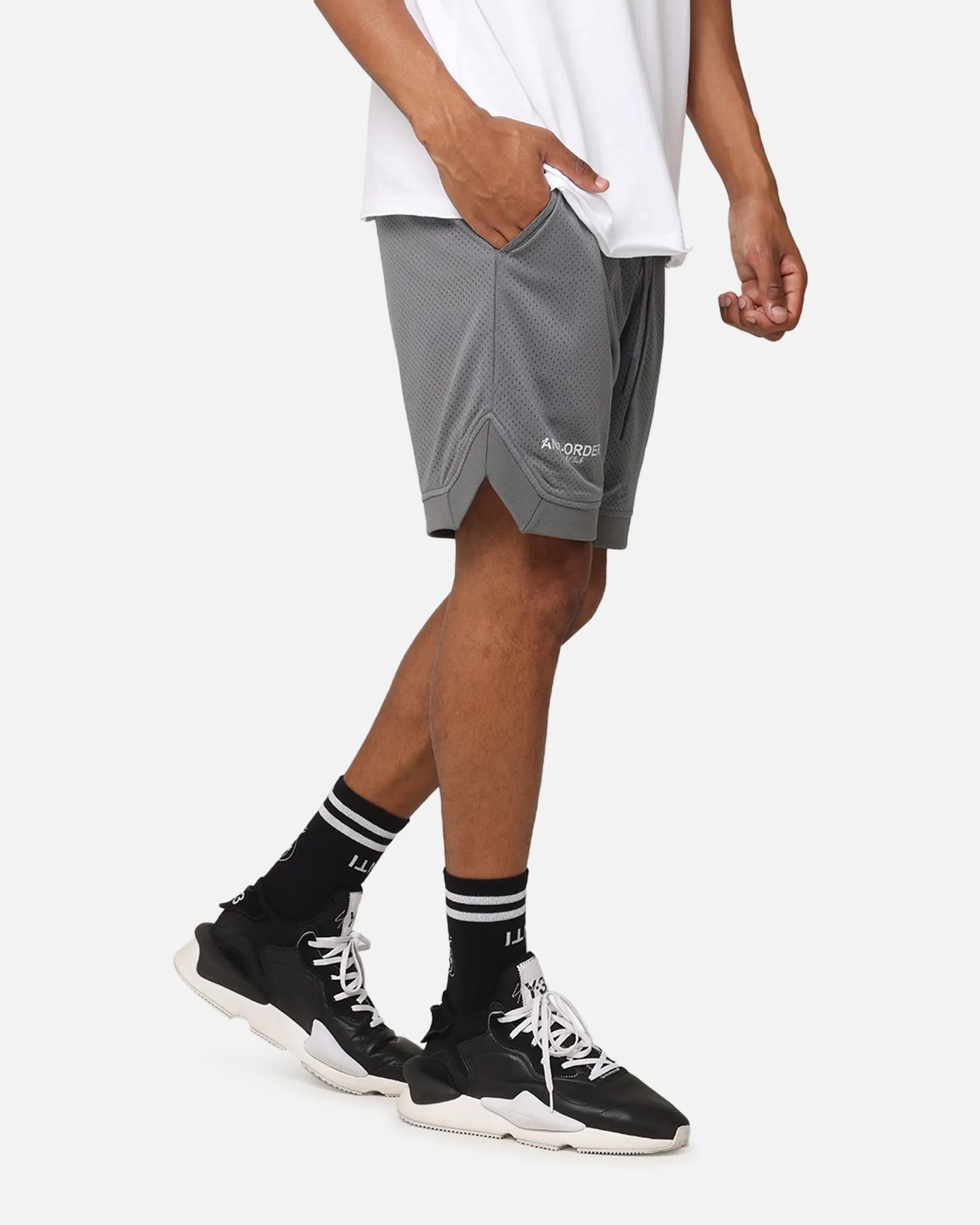 The Anti Order Track Club Basketball Shorts Dark Grey/Grey