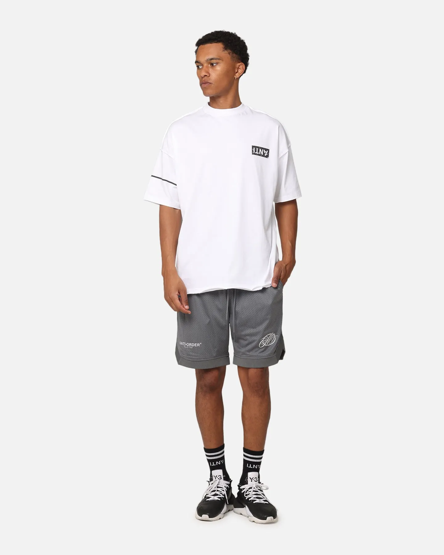The Anti Order Track Club Basketball Shorts Dark Grey/Grey
