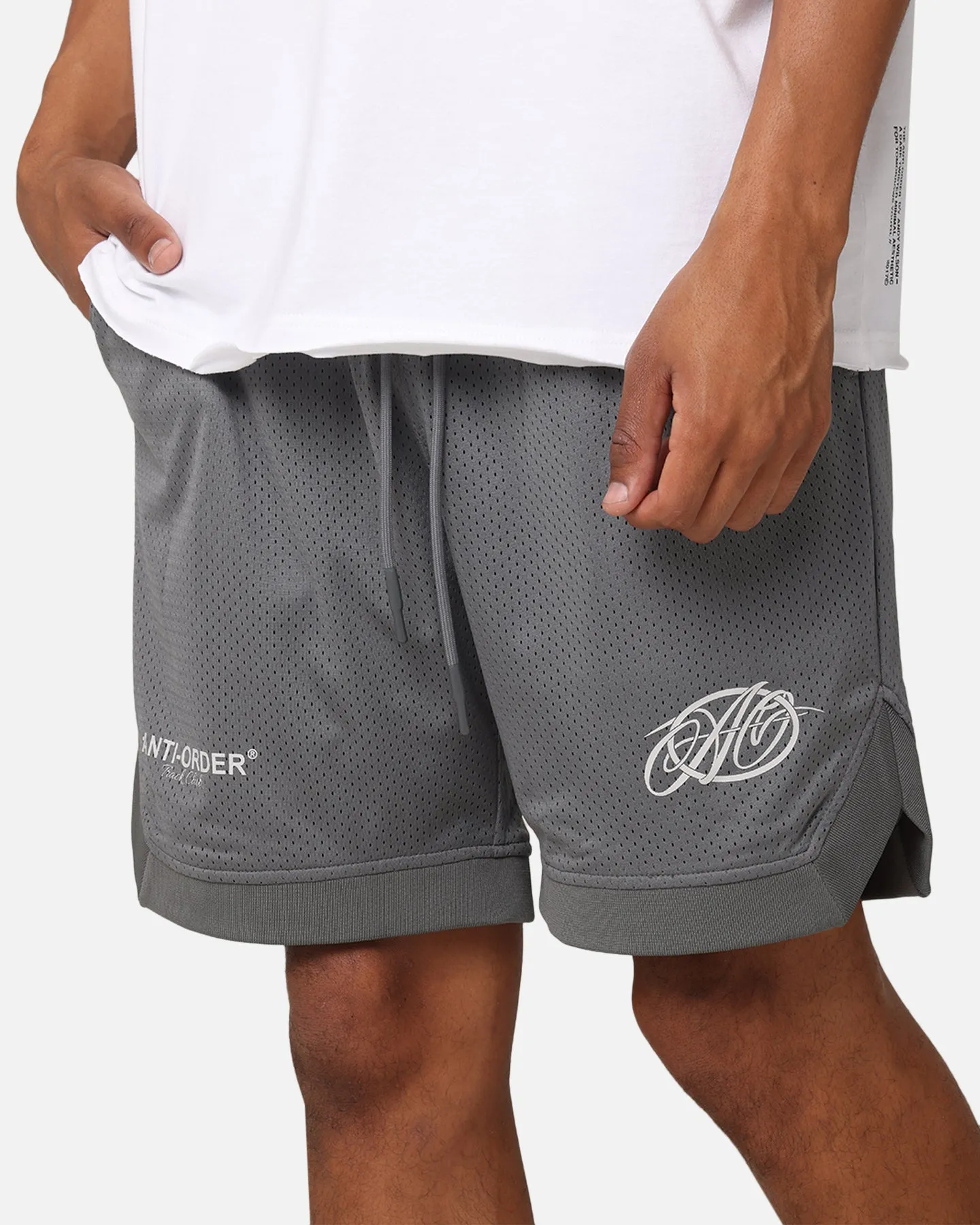 The Anti Order Track Club Basketball Shorts Dark Grey/Grey