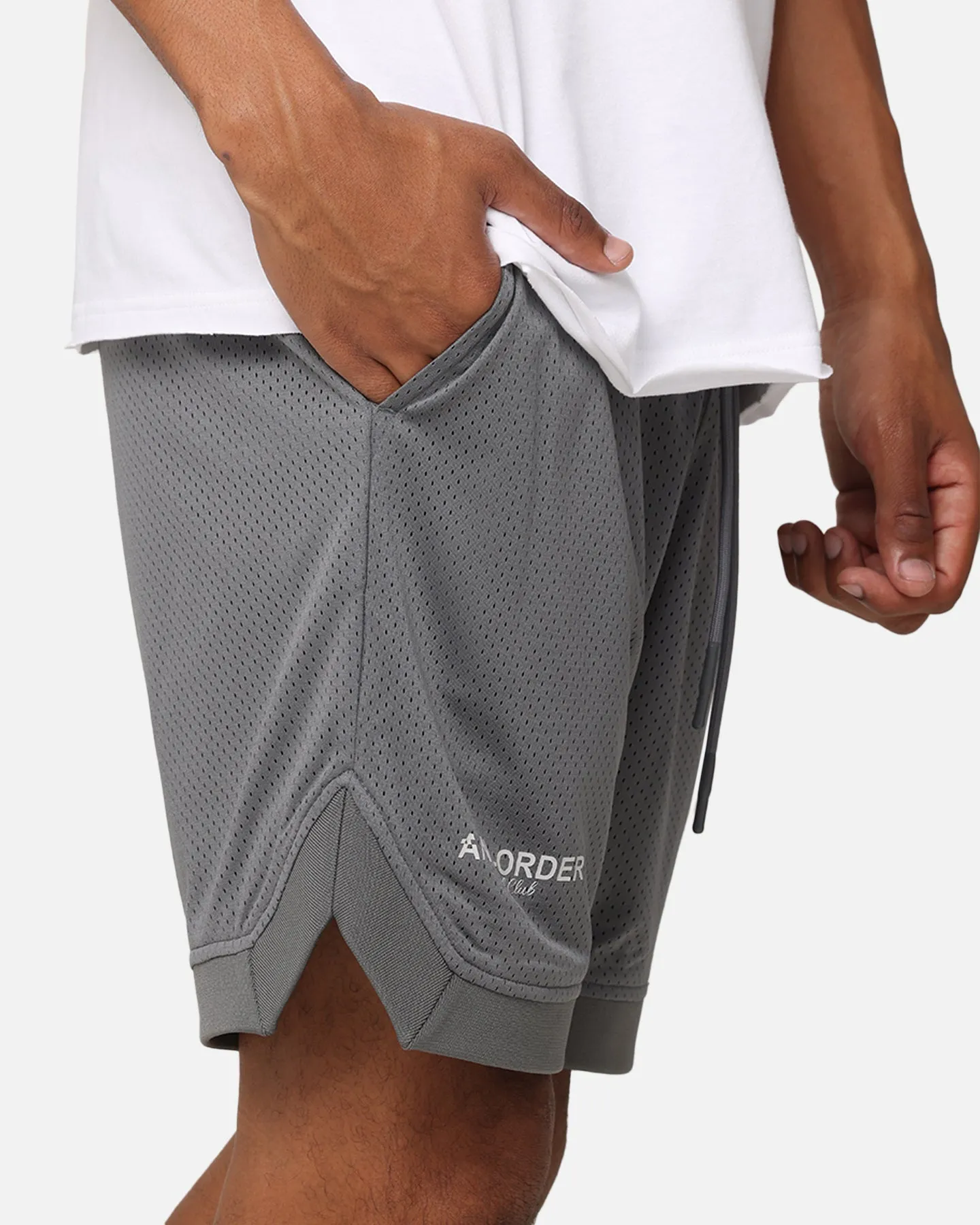 The Anti Order Track Club Basketball Shorts Dark Grey/Grey
