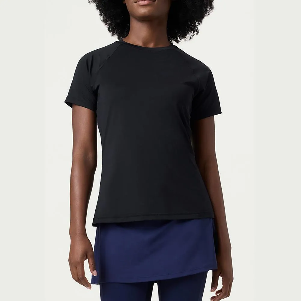Womens Short Sleeve Mesh Back Tennis Top