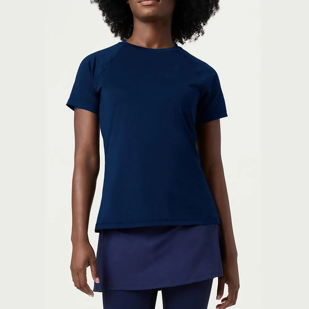 Womens Short Sleeve Mesh Back Tennis Top
